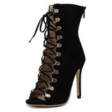 Lace Up Stiletto Heels