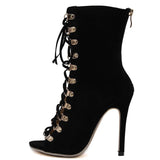 Lace Up Stiletto Heels