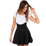 Strappy Black Skater Skirt