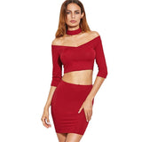 Cherry Bodycon Two-Piece Set