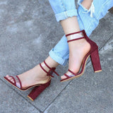 Transparent Strappy Heels