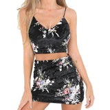 Floral Velvet Two-Piece