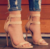 Cross Strappy Gladiator Sandals