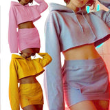 2 Piece Crop Sweater + Fitted Skirt
